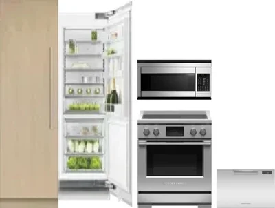 5 Piece Package Includes Refrigerator, Freezer, Range, Microwave And Dishwasher